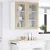 vidaXL Viseča omarica s polico Riga 2 pcs Sonoma hrast 40 x 31 x 80 cm