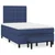 Vidaxl Box spring postelja z vzmetnico modra 120x190 cm blago