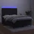 Vidaxl Box spring postelja z vzmetnico LED črna 140x190 cm žamet