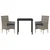 Set stola i stolica 3 pcs Siva i tamnoplava PE ratan