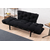 Atelier del Sofa Dvosed na razvlačenje Nitta 155x85x70cm Crni