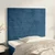 Vidaxl Vzglavje postelje temno modro 90x5x118/128 cm žametno