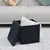 Autronic Tabure Stool with storage space, black corduroy fabric (TAB-471 BK6)