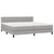 vidaXL Box spring postelja z vzmetnico LED sv. siva 200x200 cm blago