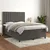 Vidaxl Box spring posteljni z vzmetnico temno siv 140x190 cm žamet