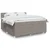 Vidaxl Box spring postelja z vzmetnico taupe 200x200 cm blago