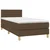 Vidaxl Box spring postelja z vzmetnico temno rjava 100x200 cm blago