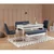Conceptum Hypnose Trpezarijska klupa Vina 1048 110x48x40cm Belo-Tamnoplava