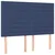 Vidaxl Box spring postelja z vzmetnico LED modra 140x200 cm blago