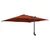 Vrtni suncobran S LED lampica Terakota 248,5 x 247,5 x 160 cm