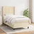 Vidaxl Box spring postelja z vzmetnico krem 90x190 cm blago