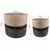 Set saksija za biljke 2 pcs Prirodna i crna O 28 x 28 cm