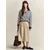 GANT Majica temno modra/bela