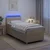 vidaXL Postelja boxspring z vzmetnico Krem 90 x 200 cm Blago
