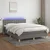 Vidaxl Box spring postelja z vzmetnico LED temno siva 140x200 cm blago