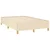 Vidaxl Box spring postelja z vzmetnico krem 120x190 cm blago
