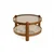 Hanah Home klub sto Golf 100, 100 cm, orah / beli mermer