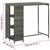 Barski stol sa stalkom za pohranu sivi 120x60x110 cm poliratan