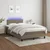 Vidaxl Box spring postelja z vzmetnico LED taupe 120x190 cm blago
