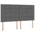 Krevet s od storage s uzglavljem Tamnosiva 200 x 200 cm Tkanina