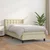 Vidaxl Box spring postelja z vzmetnico krem 90x190 cm umetno usnje