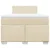 Vidaxl Box spring postelja z vzmetnico krem 120x190 cm blago