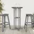 Stol za bar Svijetlo siva 55 x 55 x 107 cm Polietilen