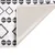Perivi tepih 190 x 300 cm crno-bijeli