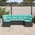 Set sofe s jastukom 6 pcs Crna Poli Ratan