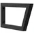 Nosači polica za umivaonik 2 kom crni trapezni čelični