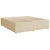 Vidaxl Box spring postelja z vzmetnico krem 180x200 cm blago