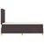 Vidaxl LED Box Spring Postelja Temno rjava 120 x 200 cm blago