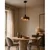 Luster na sajli HAKI 1xE27/60W/230V braon/crna