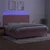 Vidaxl Box spring postelja z vzmetnico LED roza 200x200 cm žamet
