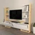 Hanah Home TV Komoda Ava, 183,6x140x31,7 cm, Belo-Hrast