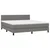 Vidaxl Box spring postelja z vzmetnico temno siva 180x200 cm blago