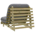 Futon na razvlačenje s madracem 90 x 206 x 11 cm od borovine