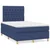 Vidaxl Box spring postelja z vzmetnico modra 120x190 cm blago