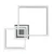 Rabalux LED Luster Amilia, 22W, DIP Switch, 47x47cm, Sivi