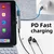 INF USB-C na 3,5 mm adapter za slušalke in polnilec Black, (21248036)