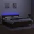 Vidaxl Box spring postelja z vzmetnico LED temno rjava 180x200cm blago