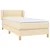 Vidaxl Box spring postelja z vzmetnico krem 80x200 cm blago