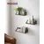 Songmics Stenska polica set, 30x12x10 cm, rjava