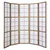 Homestyle4U Pregradna stena, 5-delna Shoji, 220x2,2x175 cm, rjava