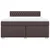 Vidaxl Box spring postelja z vzmetnico temno rjava 180x200 cm blago