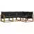Set vanjskih sofa 4 kom. Prirodna i crna