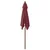 Vrtni suncobran s drvenim stupom bordo 198 x 198 x 231 cm