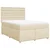 vidaXL vidaXL Box spring postelja z vzmetnico krem 140x190 cm blago, (21310901)