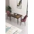 Hanah Home trpezarijski set Nil, sto i 2 stolice, ploča u dekoru drveta Baroque, puder roze tkanina Babyface