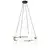 Luster na sajli AZURA 8xE14/10W/230V crna/bela